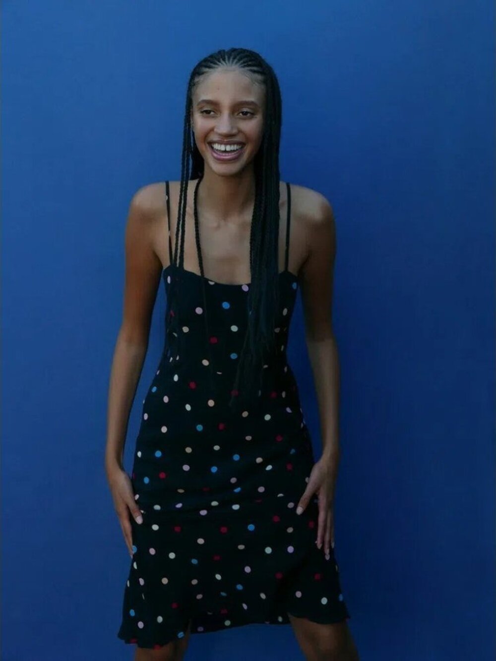 Réalisation Par The Amelia Midi Silk Dress Post Modern Black Polka Dot XS - Picture 3 of 10